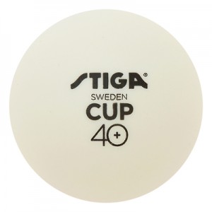 Мячи пластиковые STIGA CUP ABS 40+ 6шт (белые)